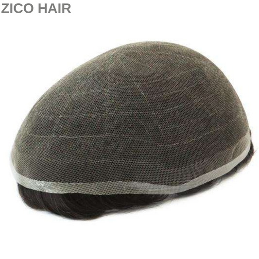 Zico Hair Full French Lace Toupee for Men | Premium Human Hair System with Natural Hairline and Breathable Base